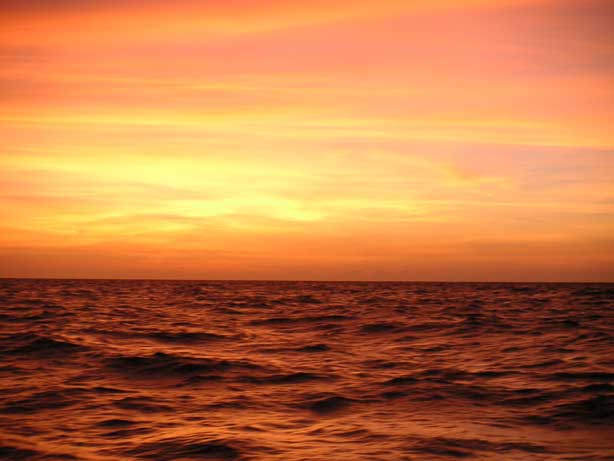Approaching sunrise, South China Sea