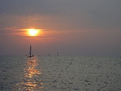 Zonsopgang bij vertrek