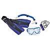 Mask, fins, snorkel