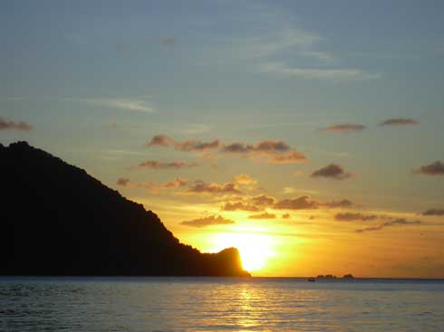 Zonsondergang, Tobago